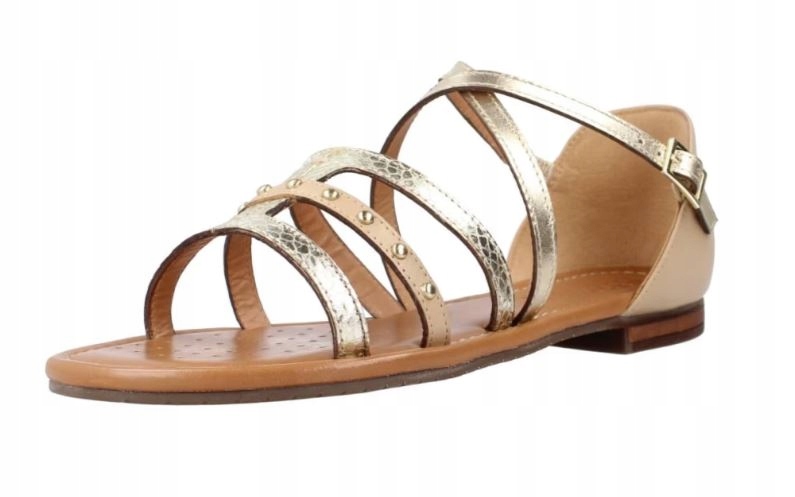 Geox Zlaté Kožené Sandály Na Léto 38,5 Žno[tag_close_a]