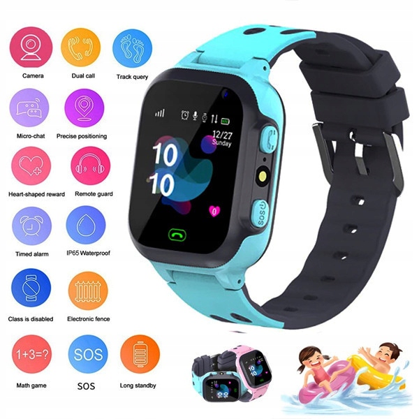Smartwatch ZEGAREK dla dzieci Denmen gps lokalizacja funkcja dzwonienia Cechy dodatkowe przycisk SOS