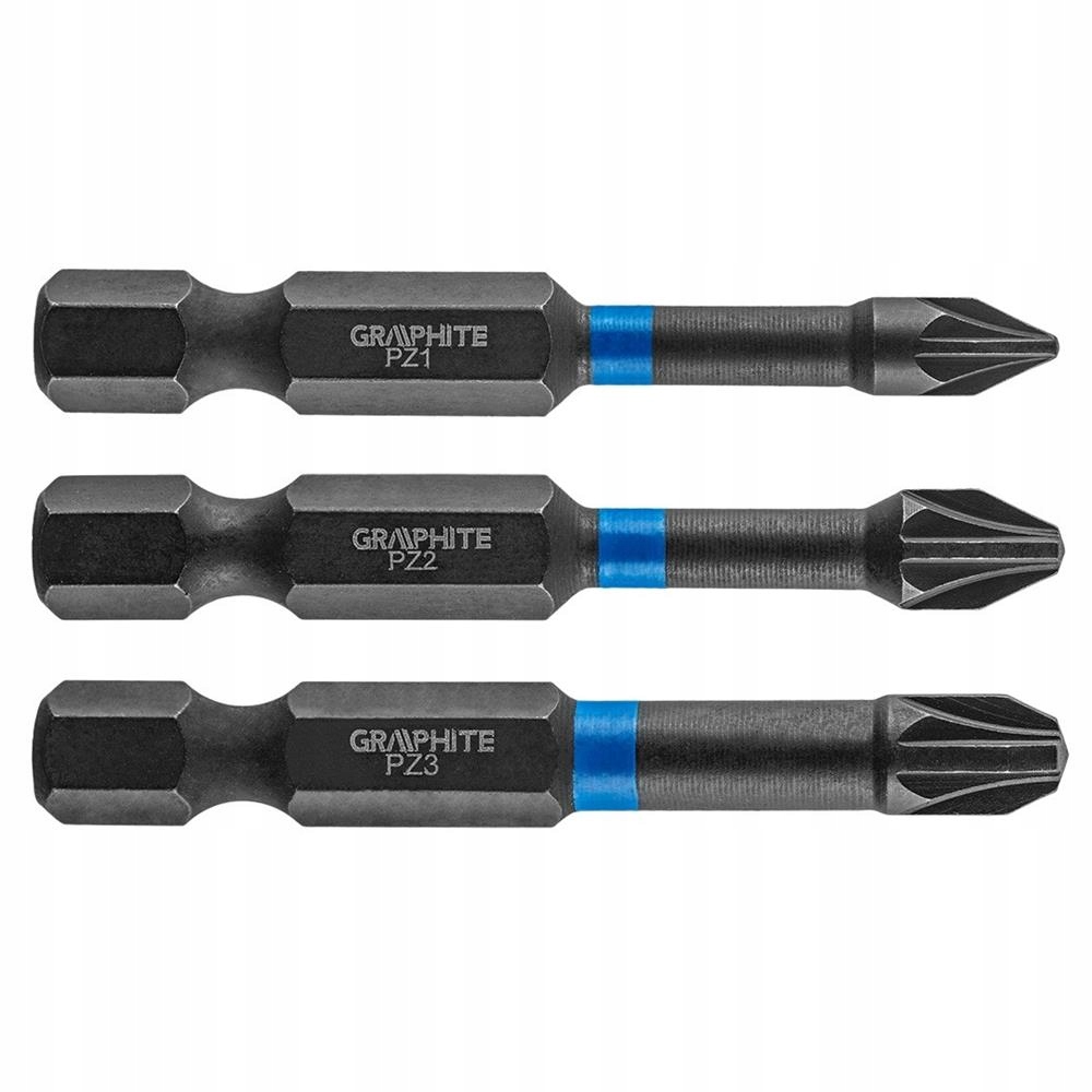 

Bity udarowe Graphite PZ1, PZ2, PZ3 x 50 mm, 3 szt