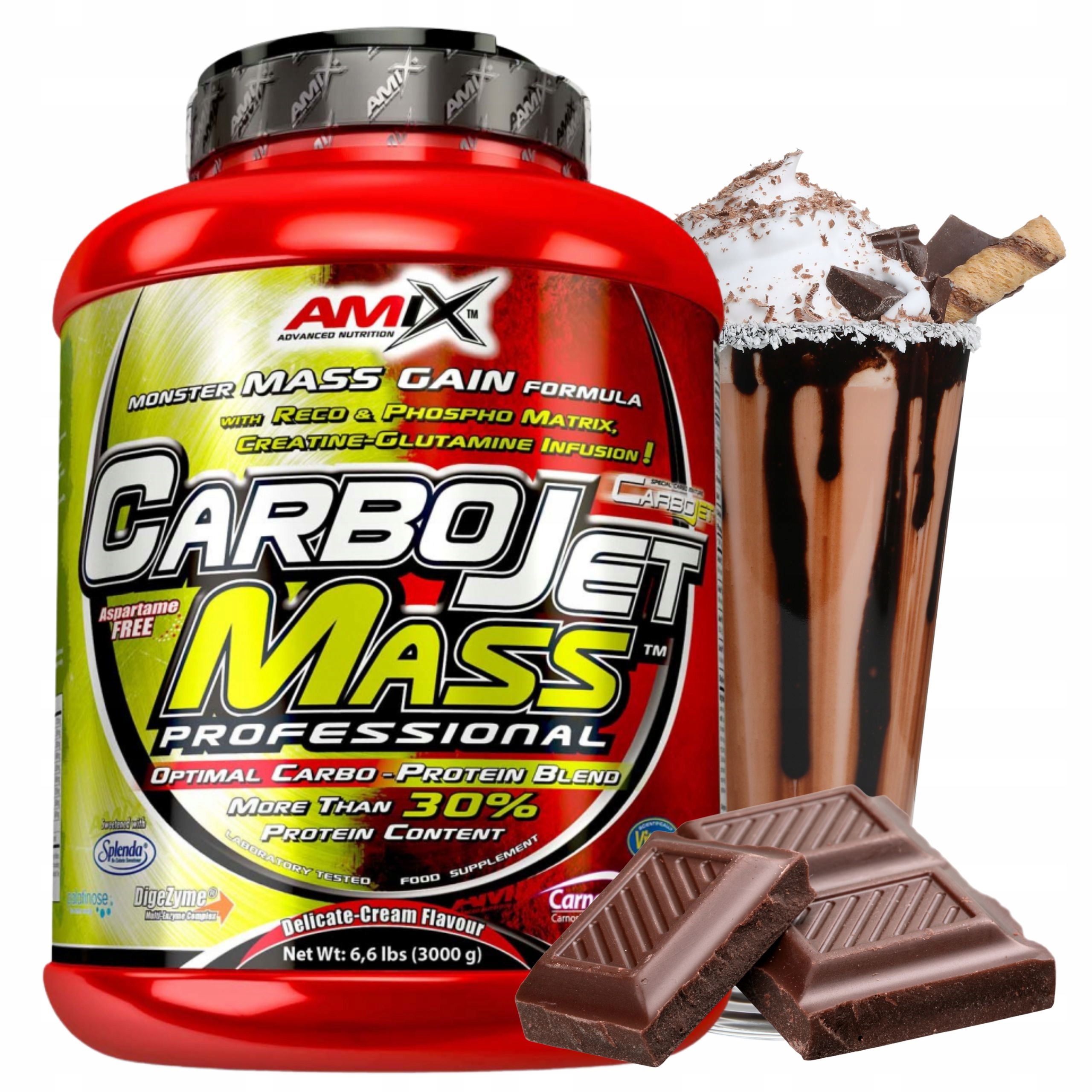 Gainer S Kreatinem Doplněk Stravy na hmotu Bílkoviny Wpc Komplexní sacharidy Vitargo