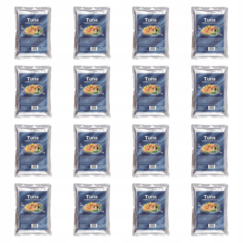 Tuńczyk kawałki w oleju słonecznikowym 1 kg Giana X16