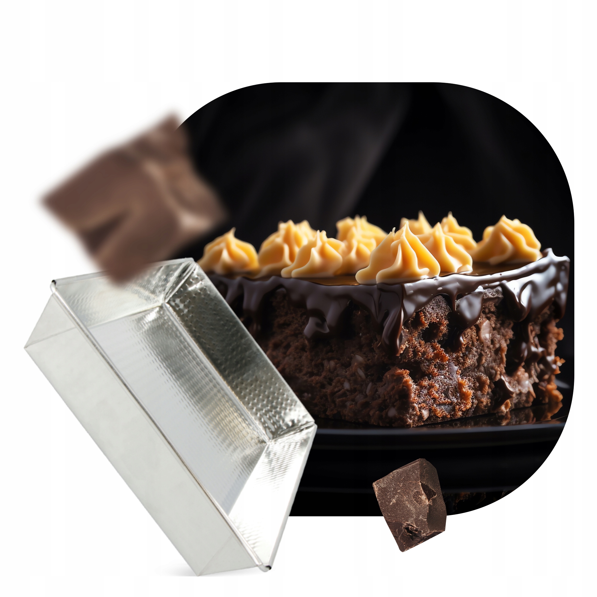 Blacha Pieczenia Ciast Placków Brytfanna 36x25 cm Wysokość produktu 6 cm