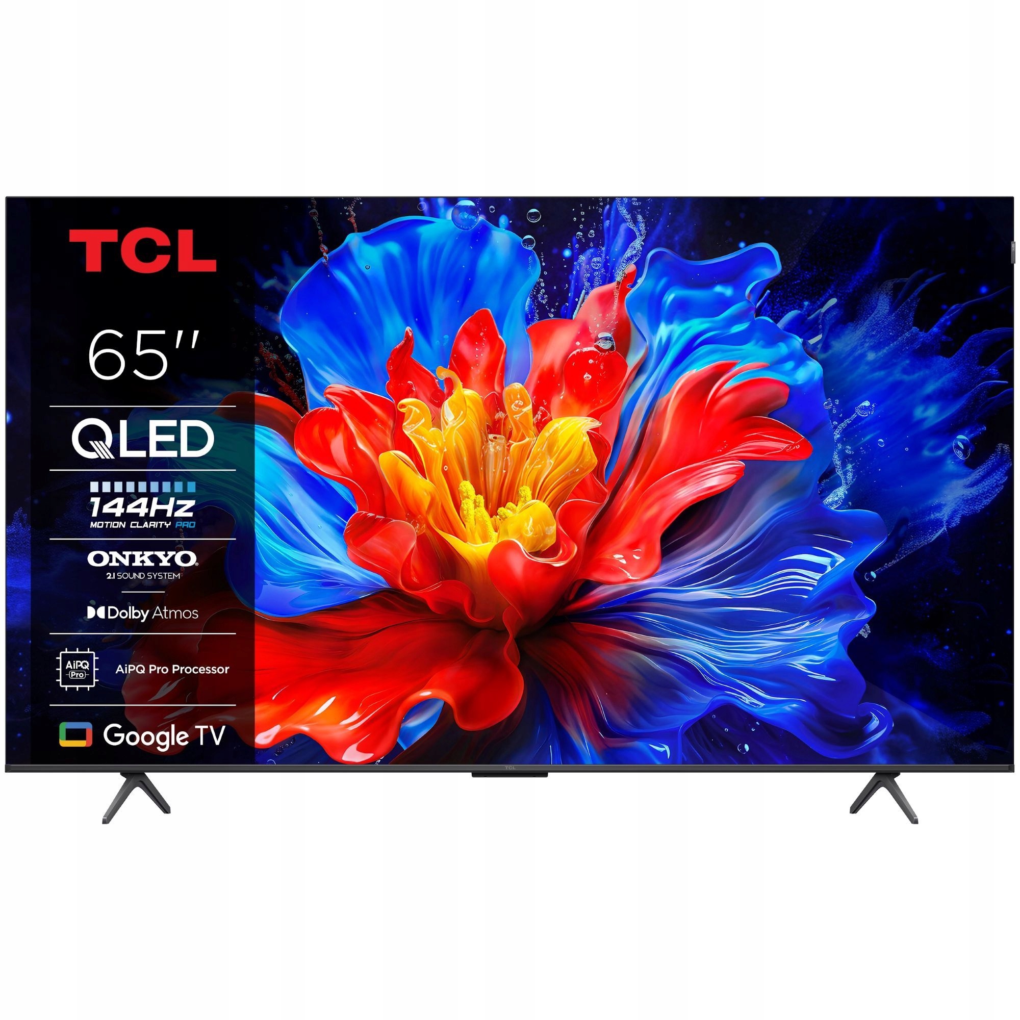 Telewizor Tcl 65P81K 65" Qled 4K Uhd SmartTV GoogleTV 144Hz WiFi Bluetooth