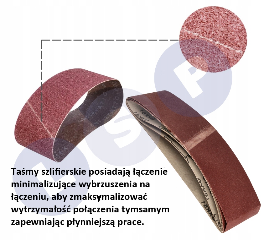 PAS BEZKOŃCOWY PAPIER ŚCIERNY 533x75 P120 TAŚMA DO SZLIFIERKI TAŚMOWEJ 12SZ Marka LSP