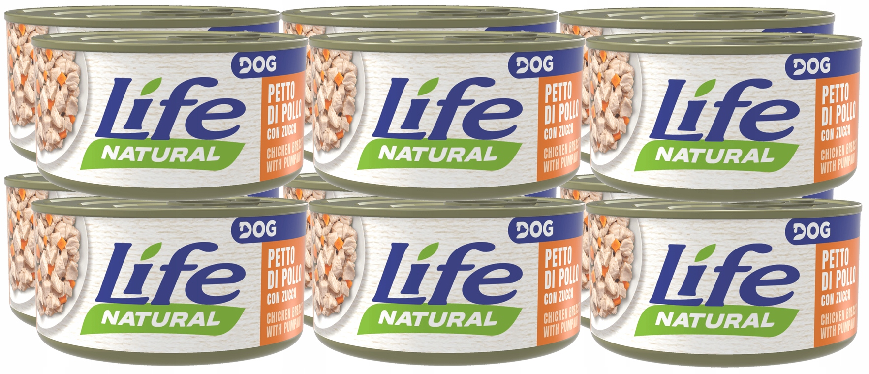 Life Dog Krmivo pro psa 90g Set 12x90g Filé z kuřecího masa Dýně