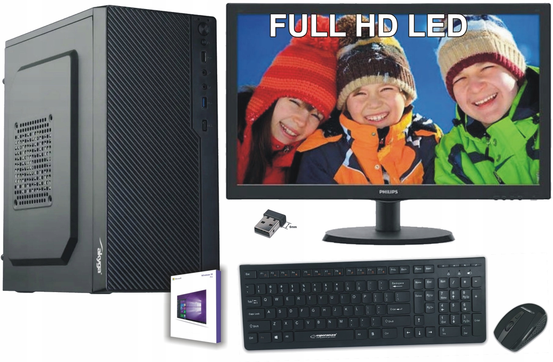 Počítač 7-gen AMD 32GB HDD1000GB LED TV 22 +Win10