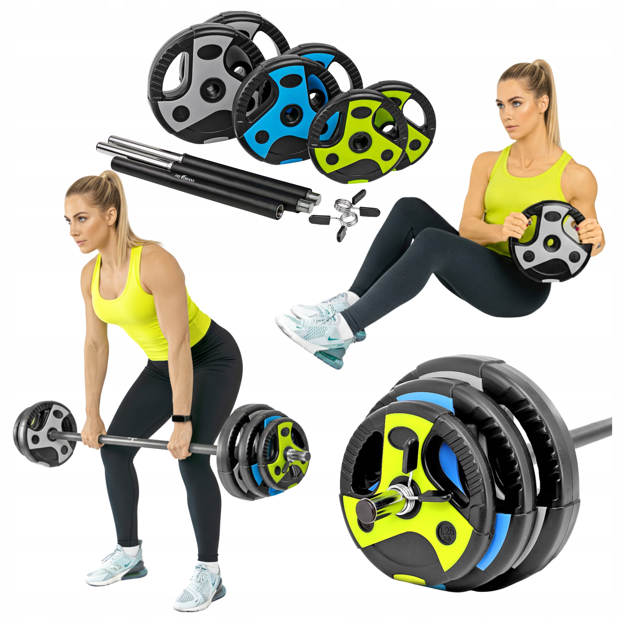 Nastavitelná Šroubovací Tyč Pump Sada Osa Závaží 20 kg Pro Cvičení