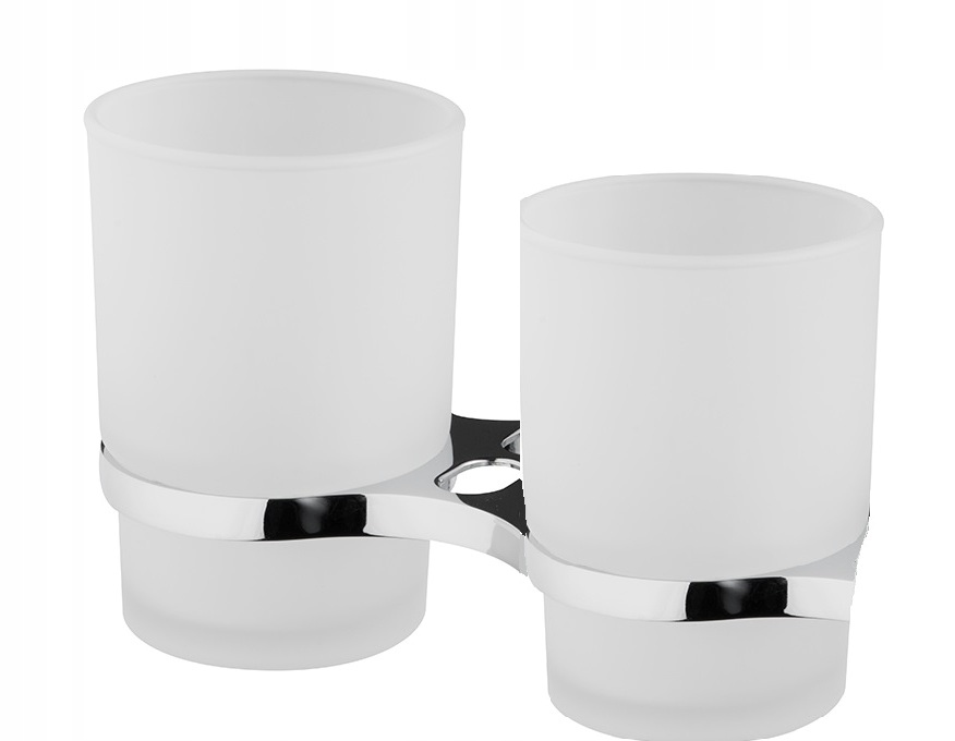 ONE KUBEK X 2 SZT SZKŁO CHROM Z POŁYSKIEM 07039