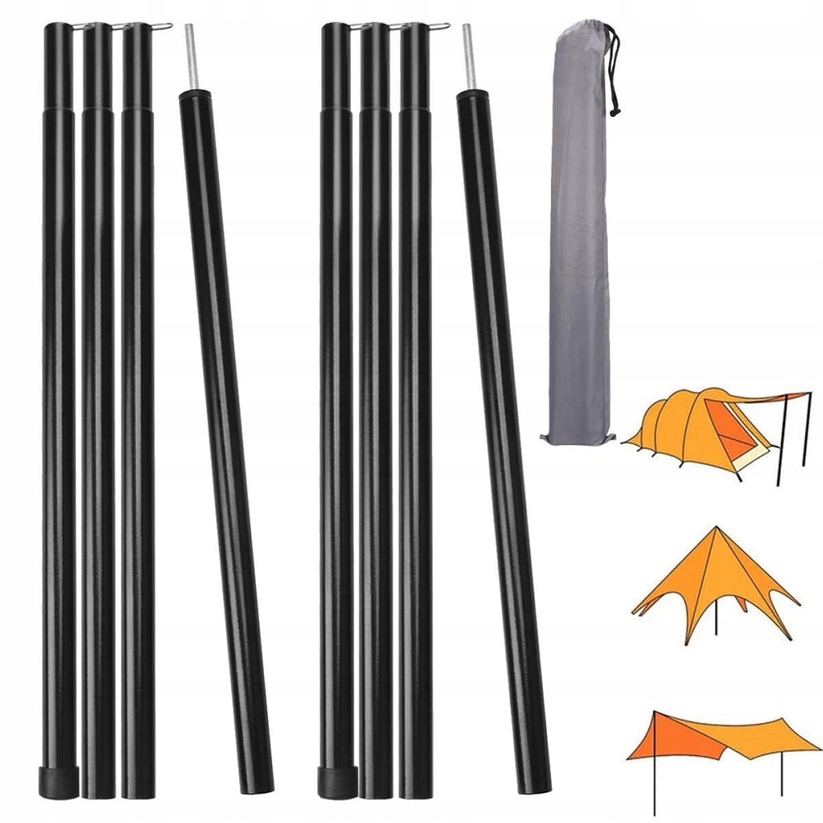 DRAZKI TELESKOPOWE 200CM 2 SZT NAMIOT