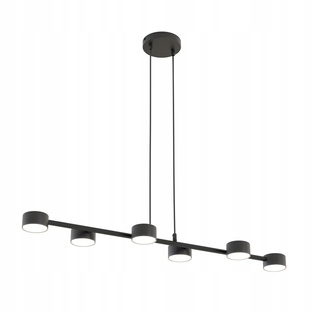 Závesná lampa Emibig Megara čierna 6xGX53 12W Max Led nastaviteľná výška