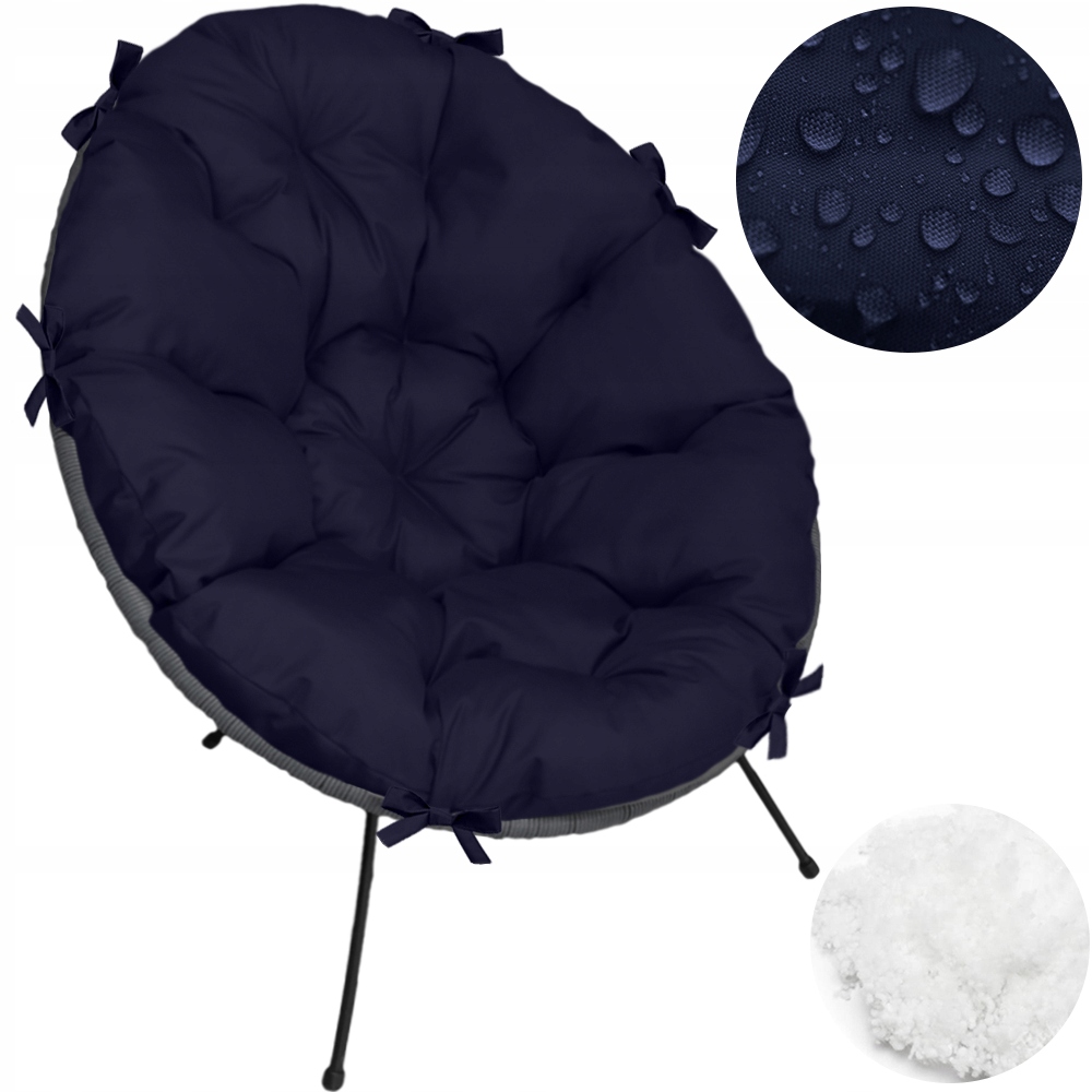 Polštář Na Žilkové Křeslo Polská Voděodolná Židle modrá