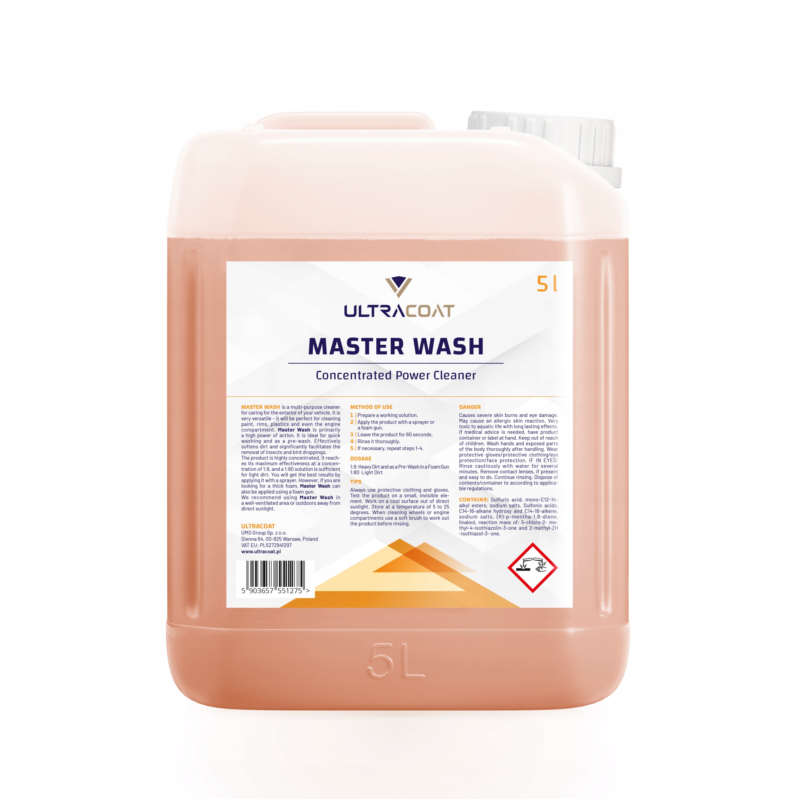 ULTRACOAT Master Wash 5L попереднє прання Pre-Wash