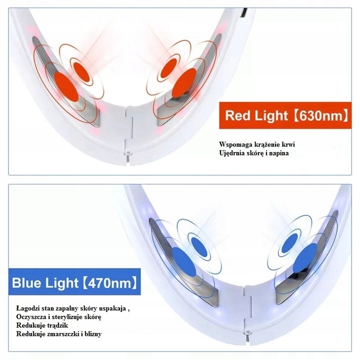 Masażer wyszczuplająco -liftingujący podbródek Moc 7 W