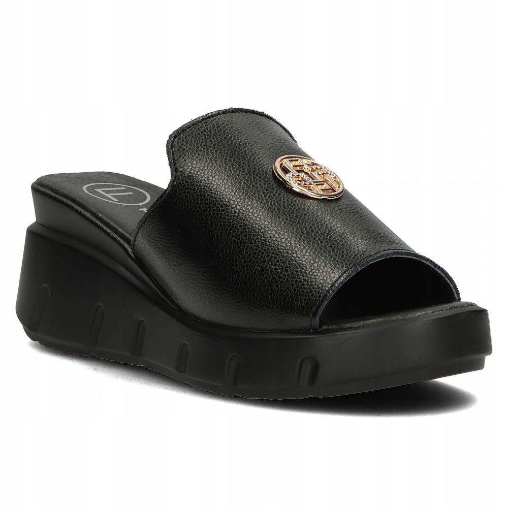 

Skórzane klapki Filippo DK3596/22 Bk czarne r.37
