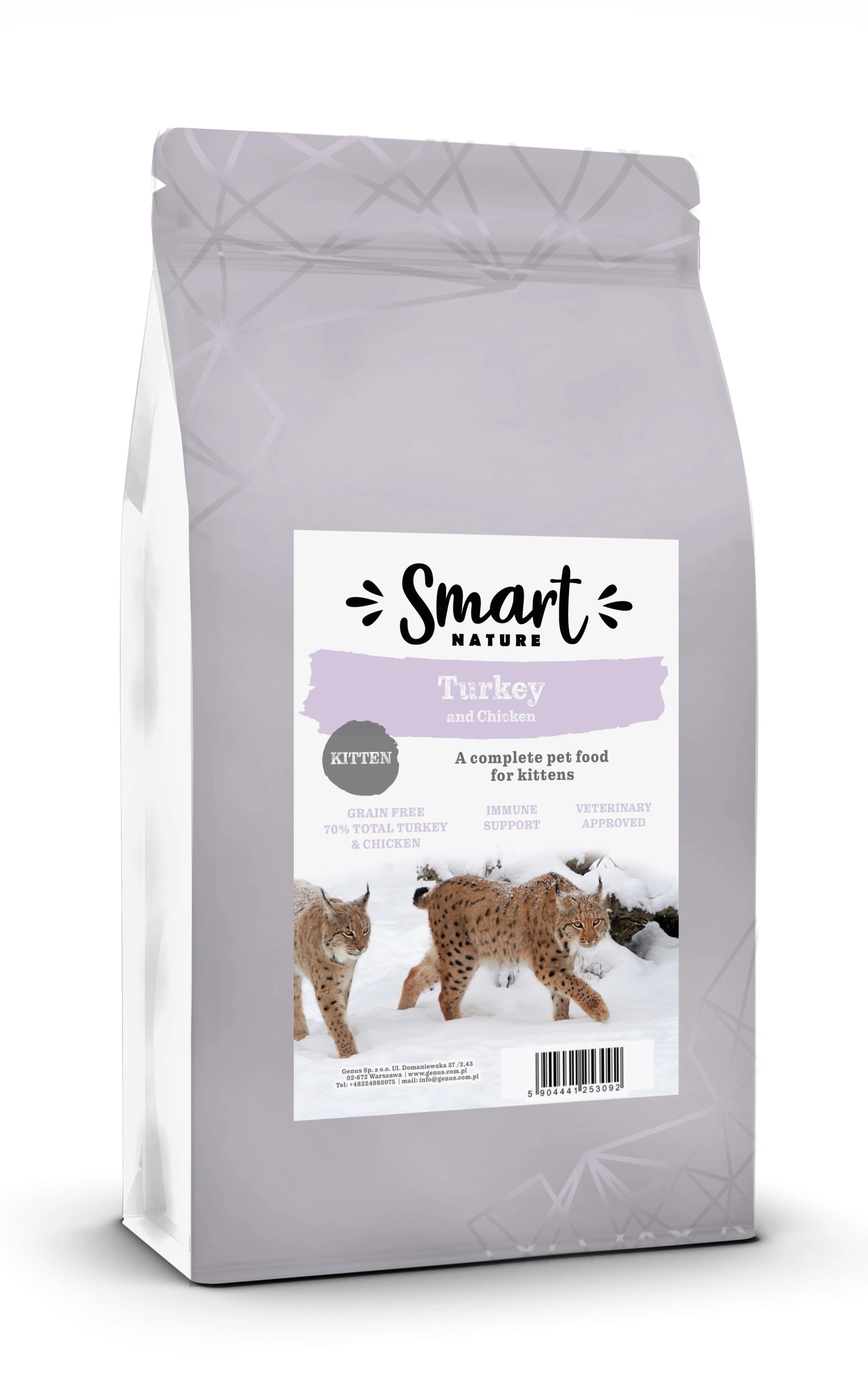 Levně Smart Nature Kitten Healthy Start 70% Meat 1,5 kg Veterinary approved, krmivo