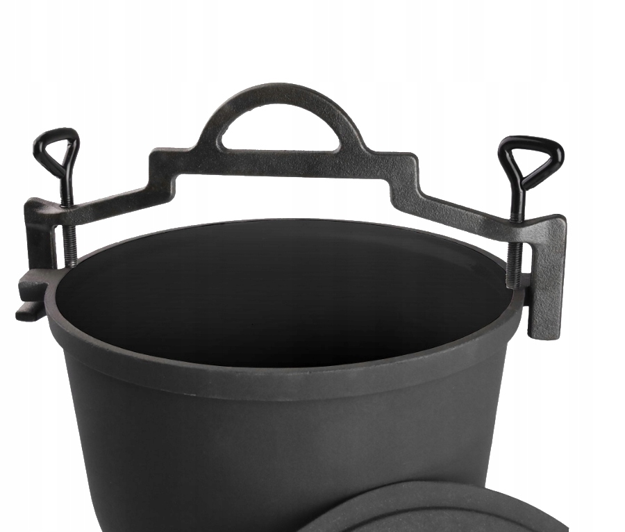 KOCIOŁEK ŻELIWNY GARNEK myśliwski na ognisko SILESIA EMALIA 8l Waga produktu z opakowaniem jednostkowym 12 kg