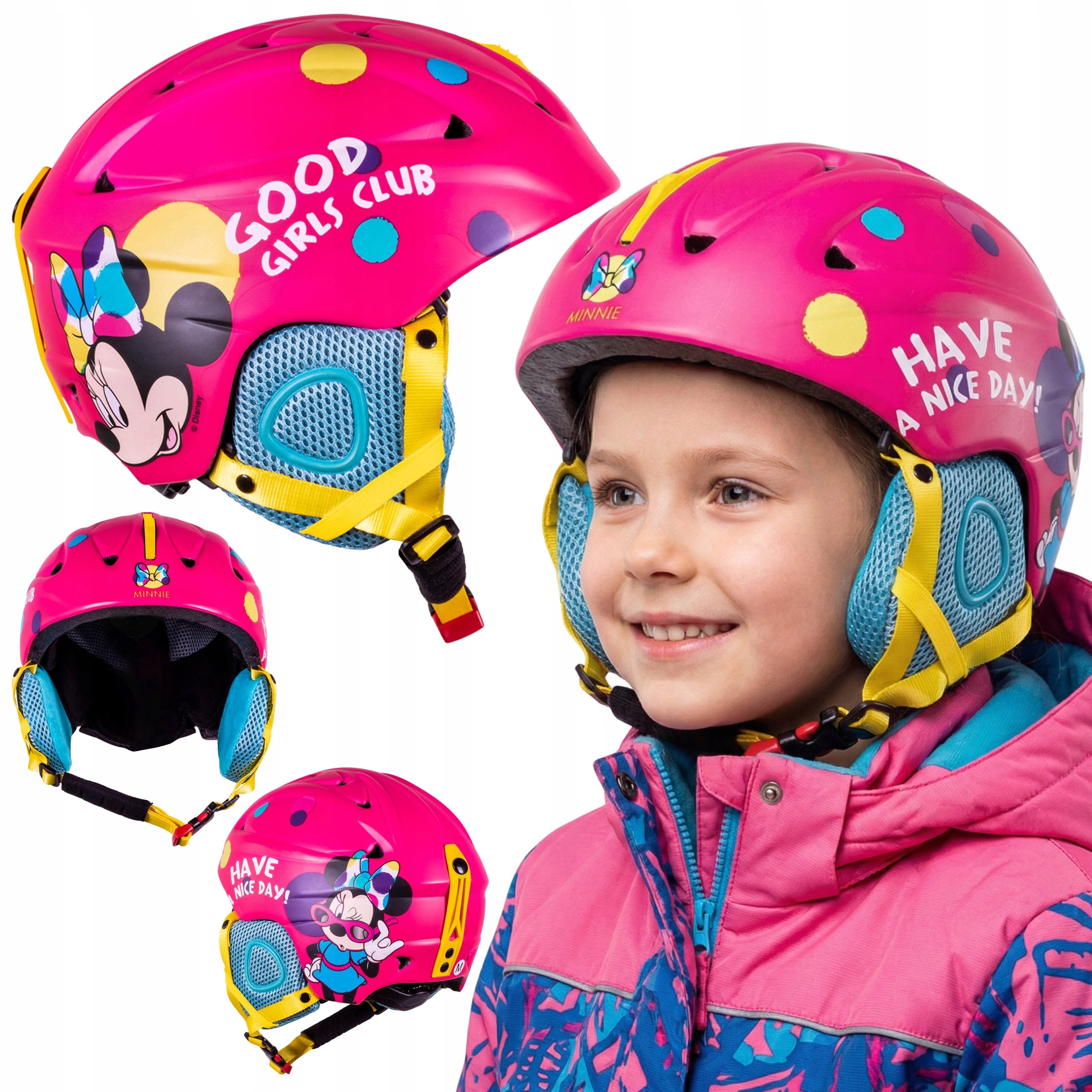 Myszka Minnie Kask narciarski Snowboard In-mold z Wentylacją Regulowany