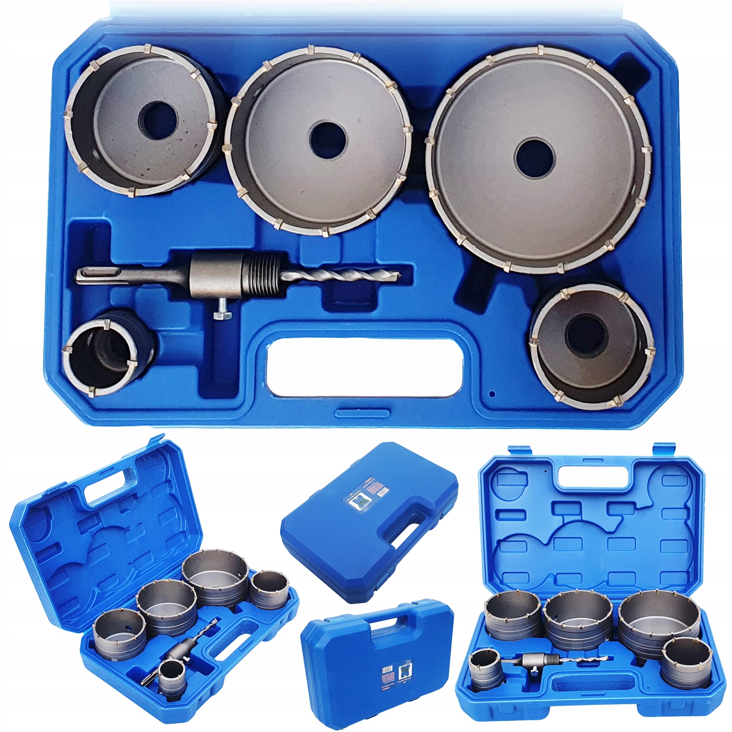 Otwornice Koronka Do Muru 40-120mm Przedłużka Sds Plus 110mm Zestaw 7el