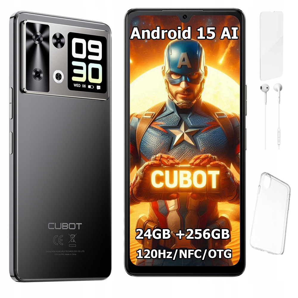 Smartfón Cubot P90 Android 15 24/256GB Nfc Dual Sim 4G 6,88" Puzdro Fólia