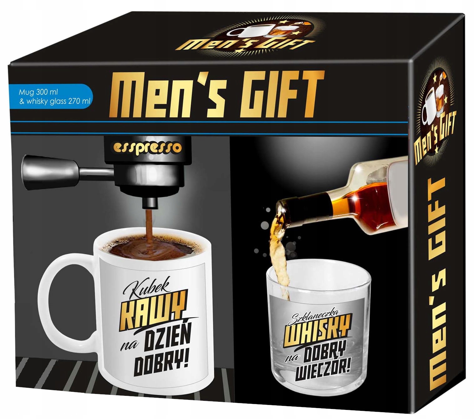 

Komplet Upominkowy Kubek Szklanka Whisky