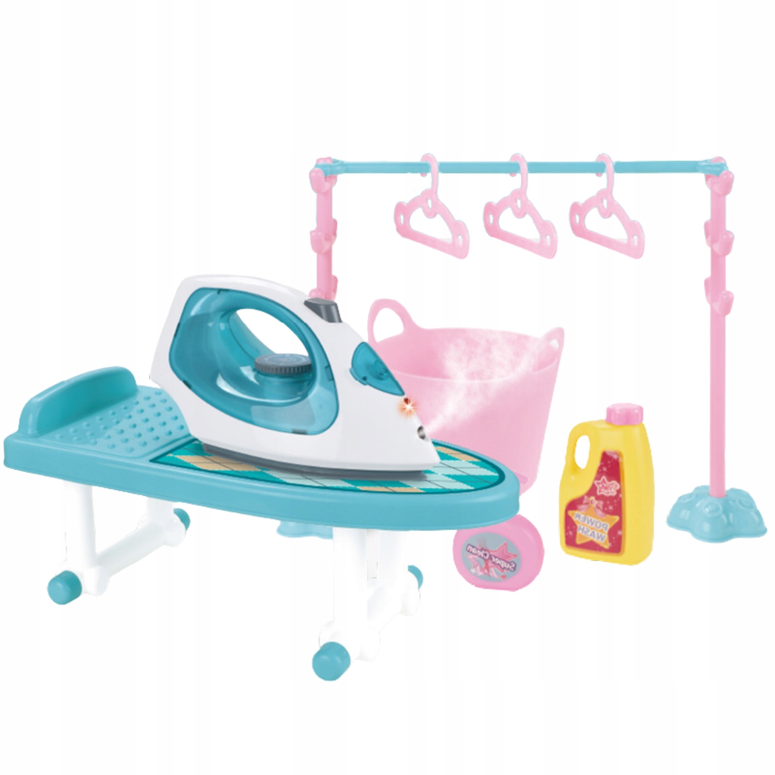 ŻELAZKO I DESKA DO PRASOWANIA ZESTAW DLA DZIECI AGD WODA ŚWIATŁO AKCESORIA Kod producenta GRL6114