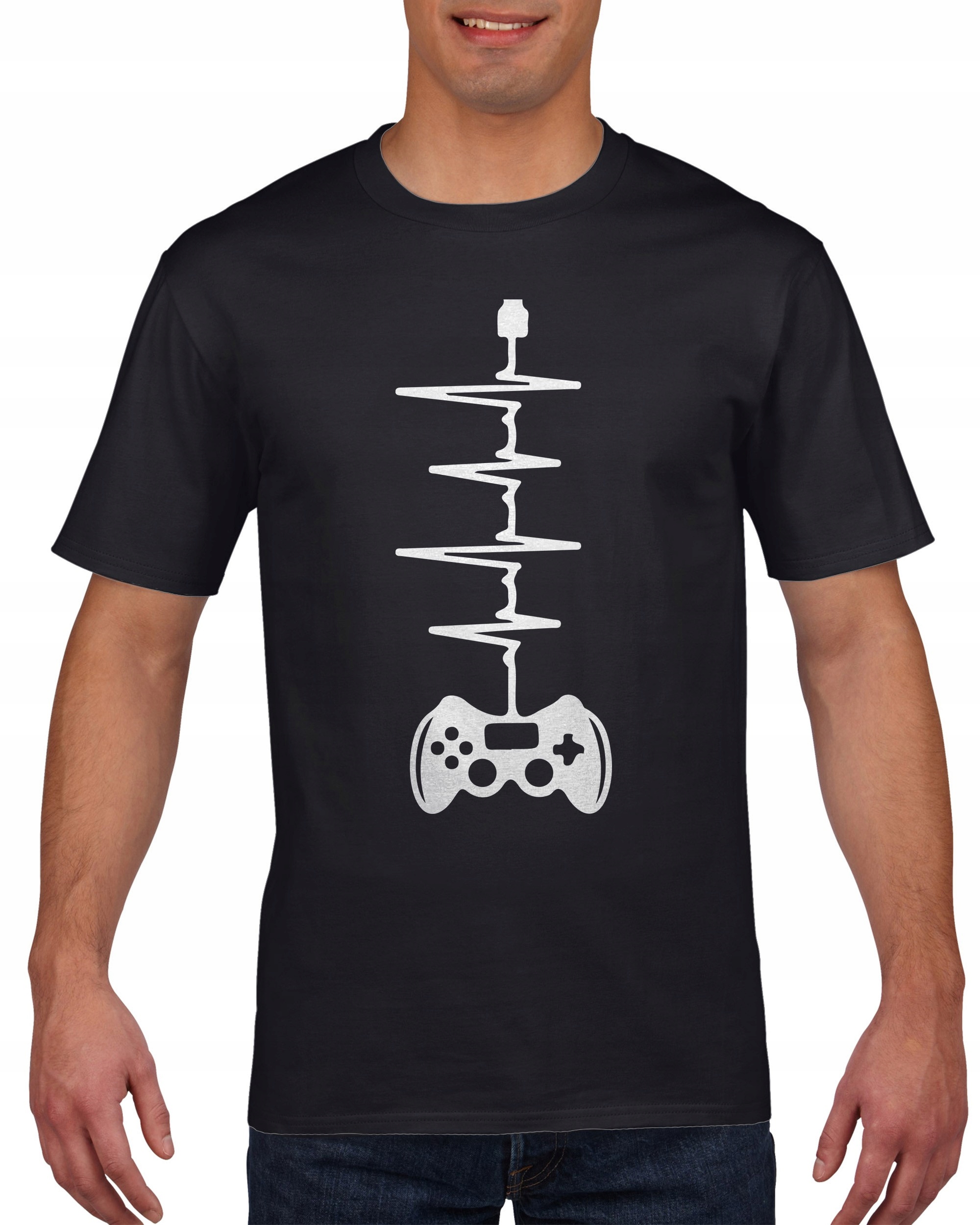 

Koszulka męska Linia życia Ekg pad do gry M