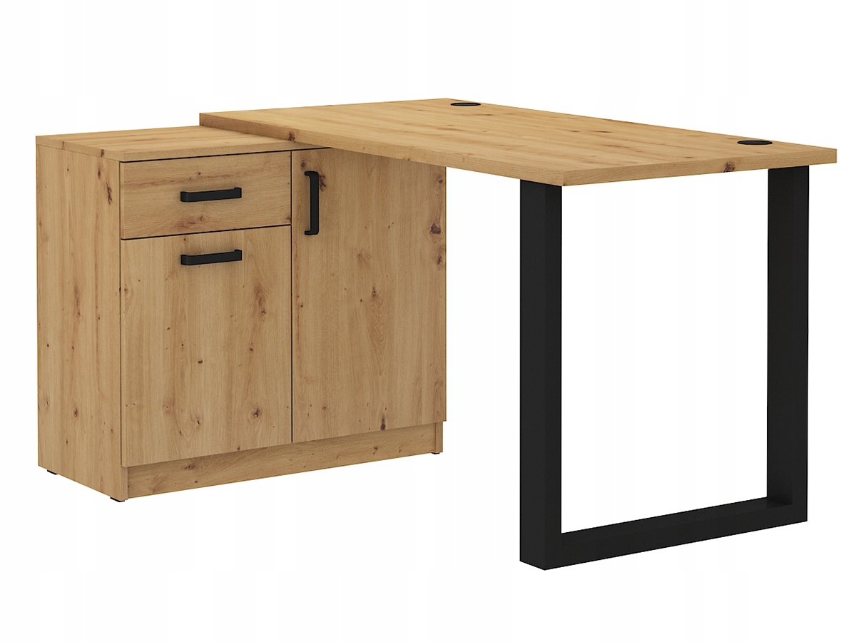 Psací stůl s komodou Zásuvky Loftový set 138 cm ML130