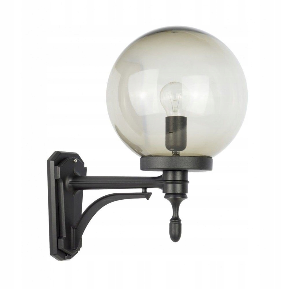 Kinkiet ogrodowy dymiony klosz 25 cm KULE CLASSIC