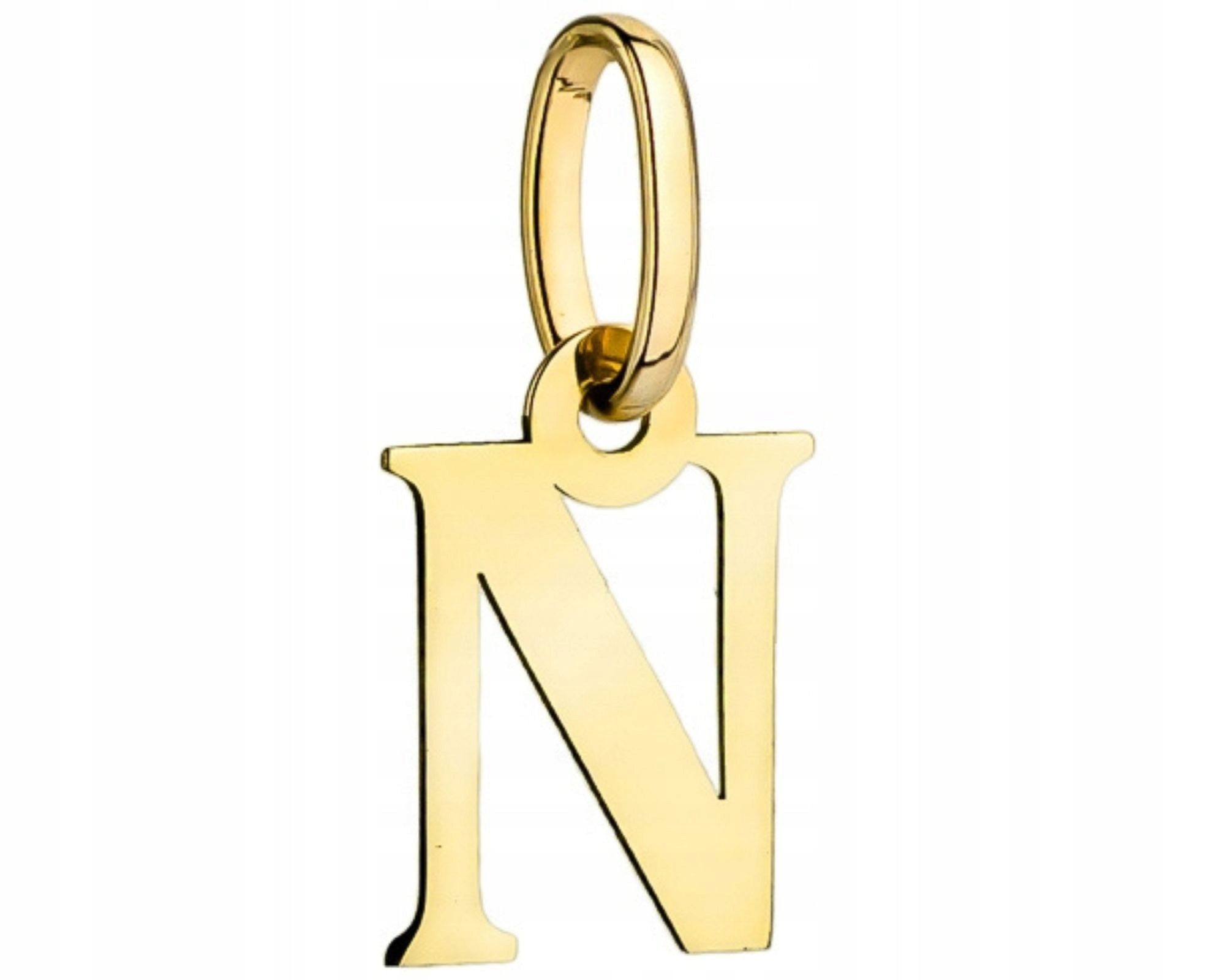 Zlatý přívěsek přívěsek s písmenem N gravírování