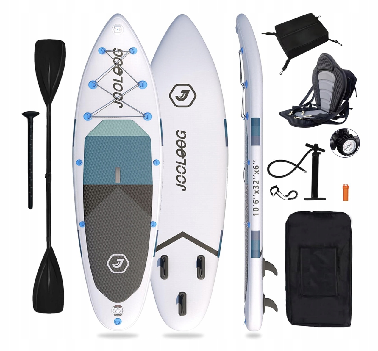 Deska Sup Jooloog 315 cm 1-2 osoby, akcesoria, 320 × 81 × 15 cm