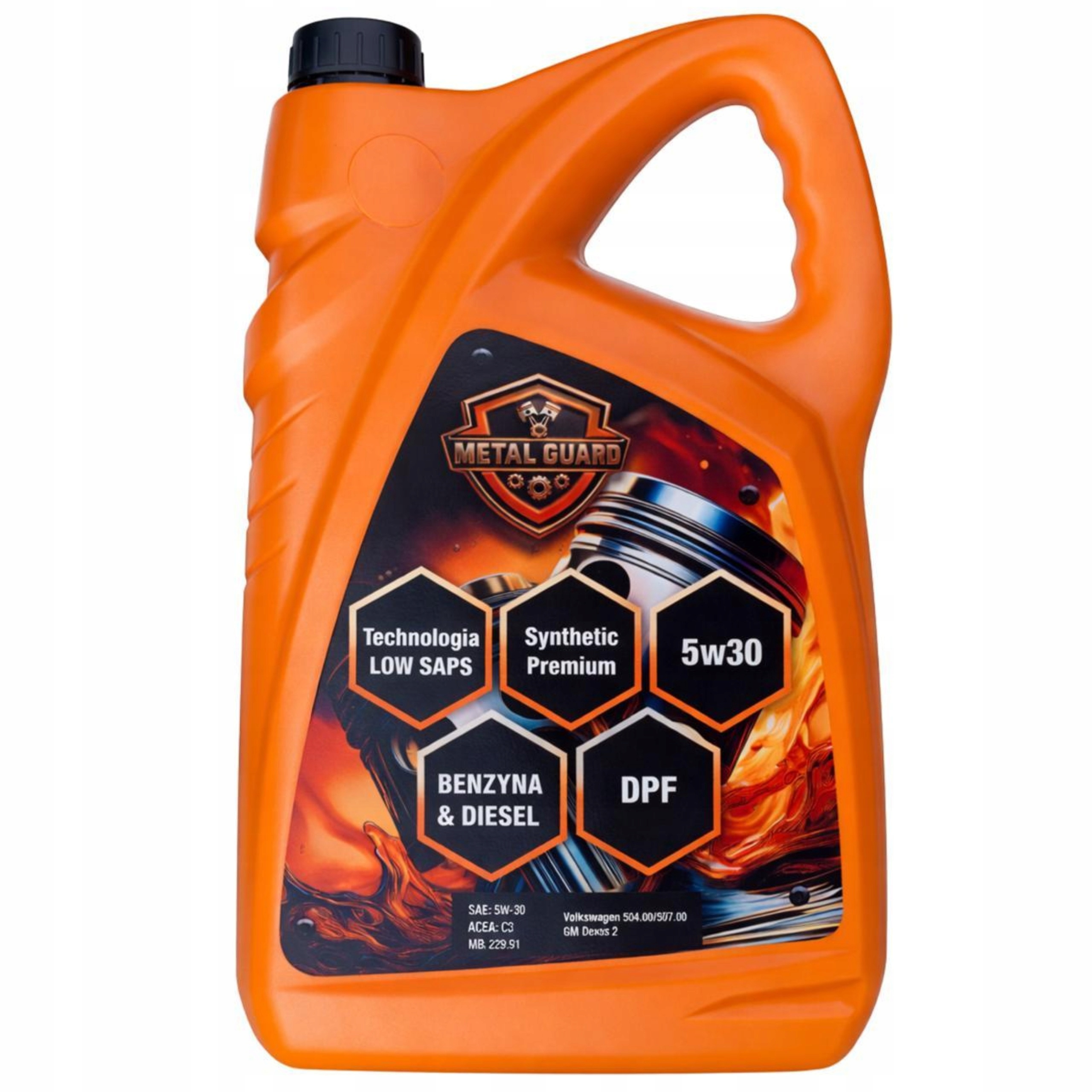 Motorový olej Metal Guard 5W-30 5L Vw 504.00 507.00 Long Life Api: Sn/cf