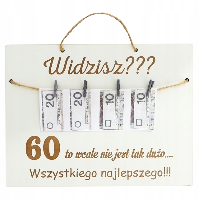

Tablica Ramka z życzeniami na 60 urodziny