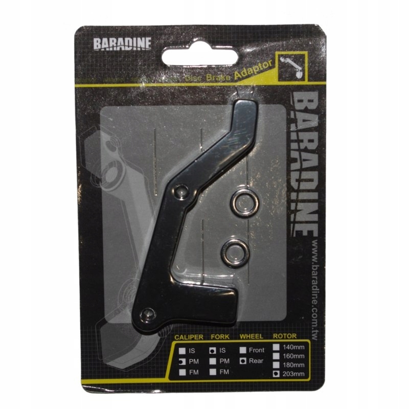 Adapter hamulca tarczowego Baradine PM-IS-R203 BK 203 mm TYŁ