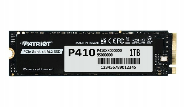 Dysk Ssd Patriot P410 1TB M.2 PCIe Gen4 5000/4500MB/s