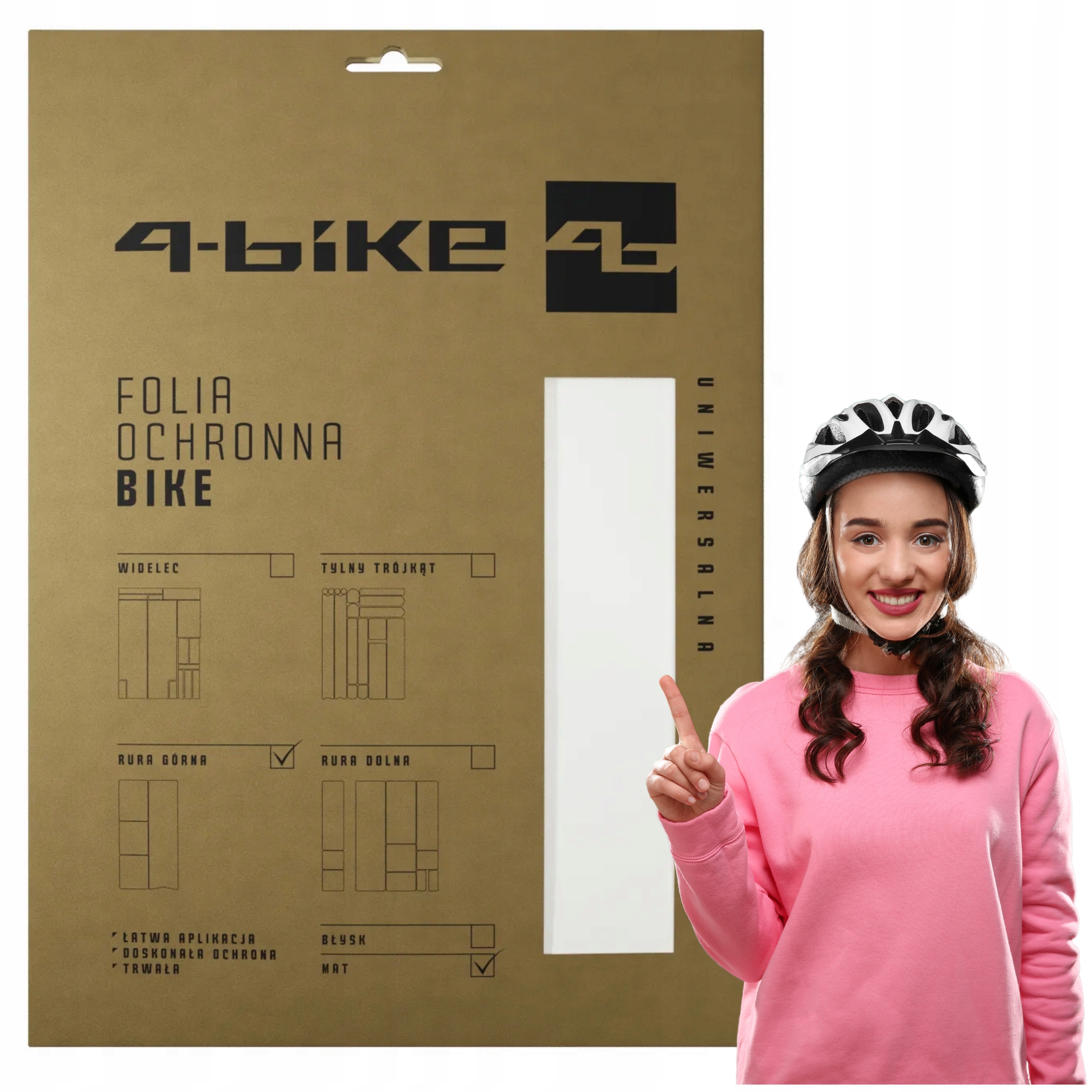 Folia ochronna na rower bike mat standard Rura górna Samoregenerująca