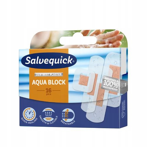 

Salvequick Aqua Block wodoodporne plastry, 16sztuk