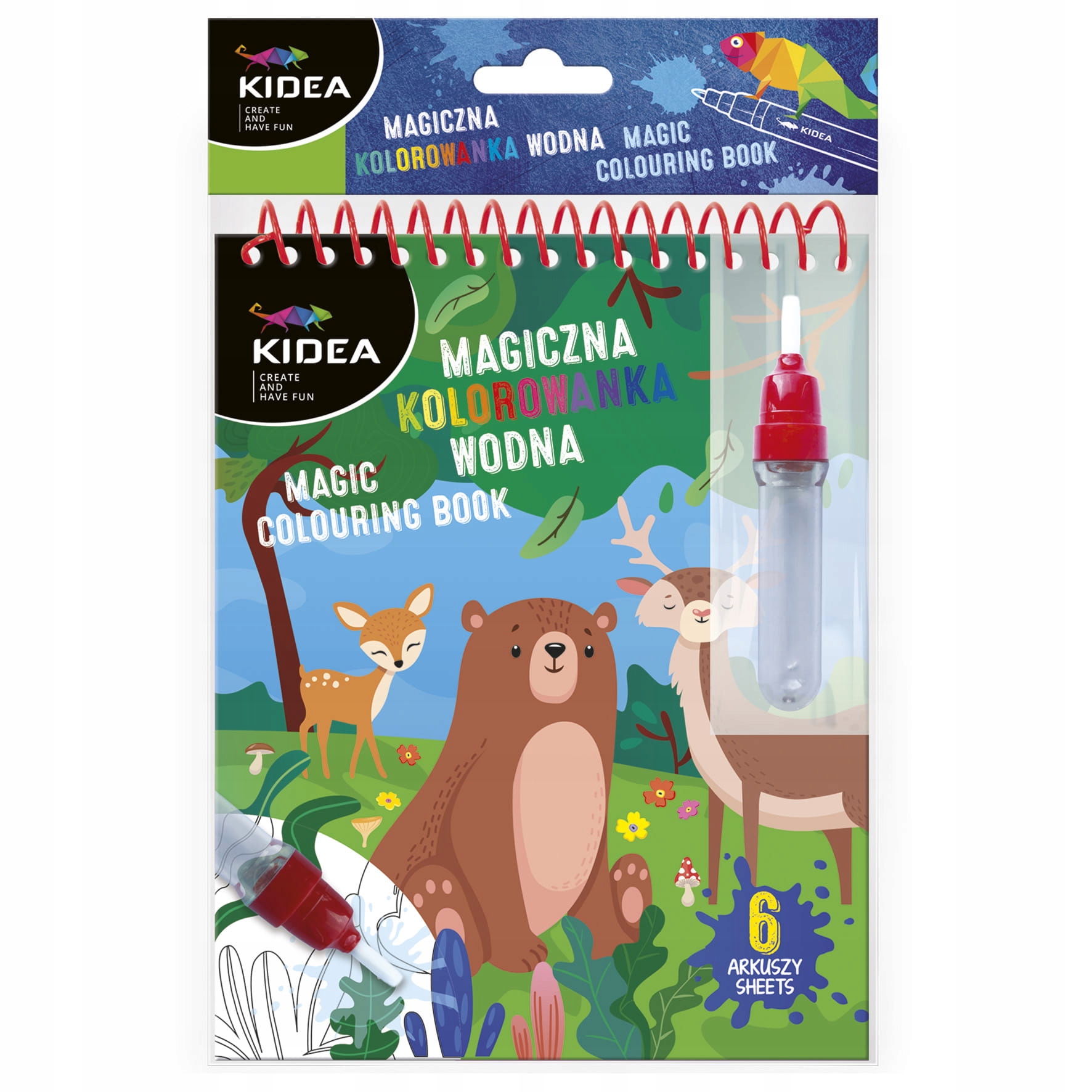 

Magiczna Wielorazowa Kolorowanka Wodna Pisak