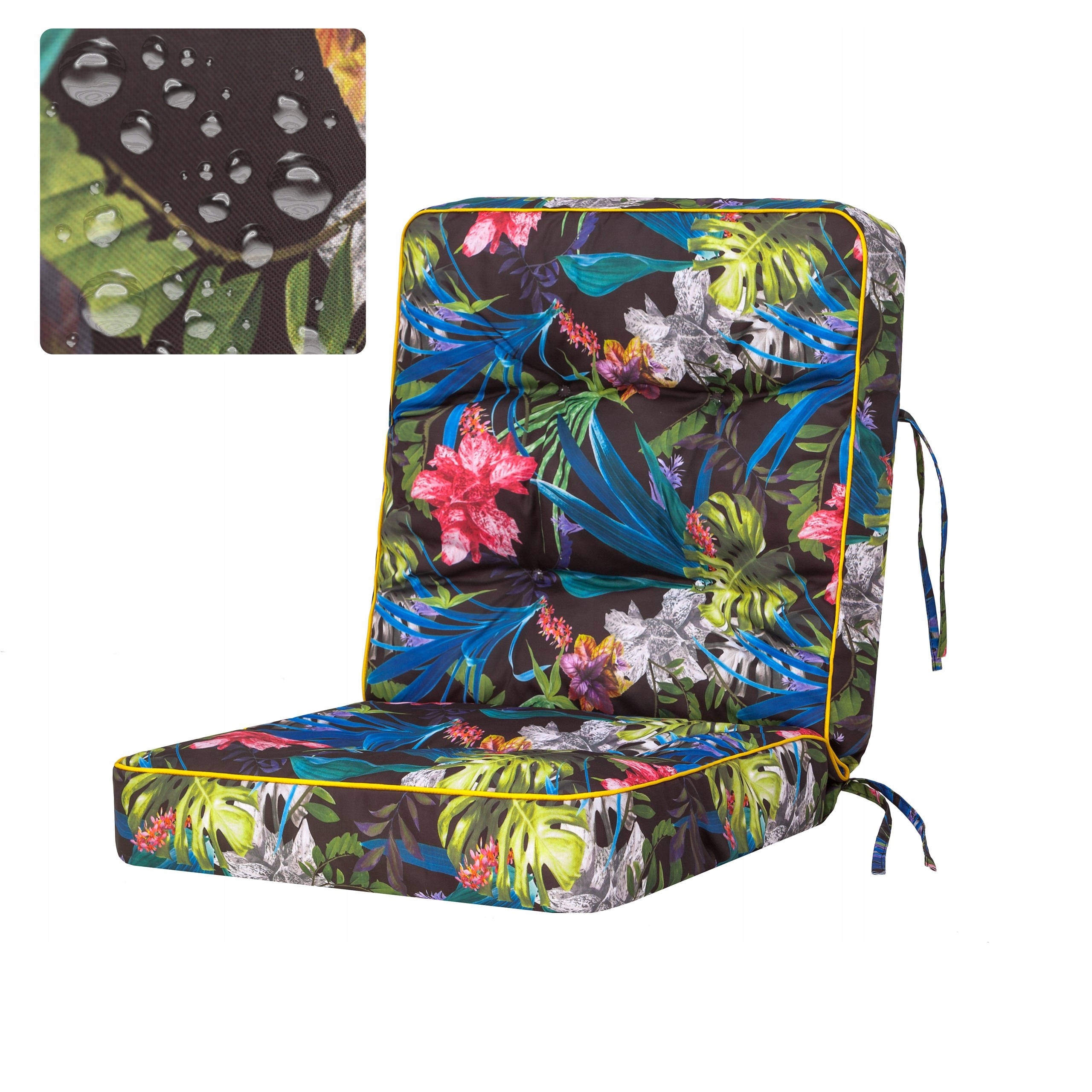 Poduška na stoličku, záhradné ležadlo, vankúš na hojdačku alebo lavičku, šírka 60 cm