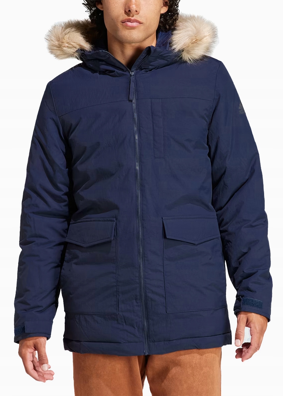 adidas pánská bunda s kapucí zimní sportovní parka vel L