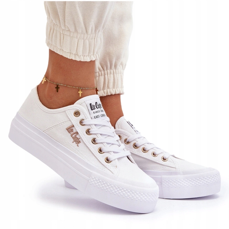 Dámské Tenisky Na Platformě Lee Cooper LCW-24-31-2725 Bílé 41