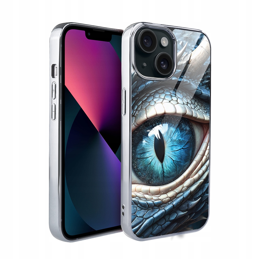 Pouzdro pro iPhone 13 Ibizu Elite Glass, skleněná zadní strana, oko ledového draka