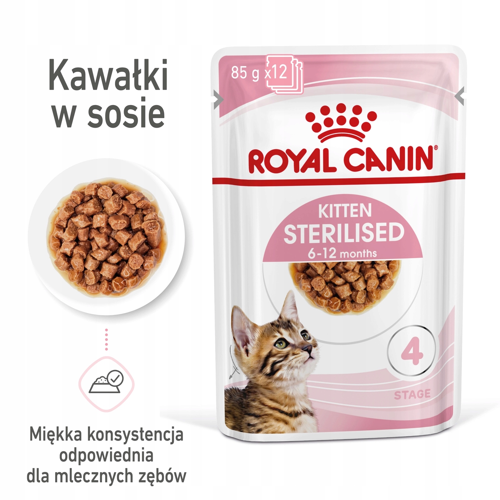 Levně Royal Canin Kitten Sterilized Sauce 12x85g