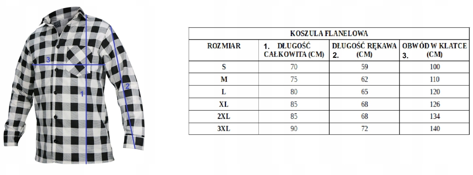 KOSZULA FLANELOWA ROBOCZA - POLSKI PRODUCENT XXXL Marka Sentyrz