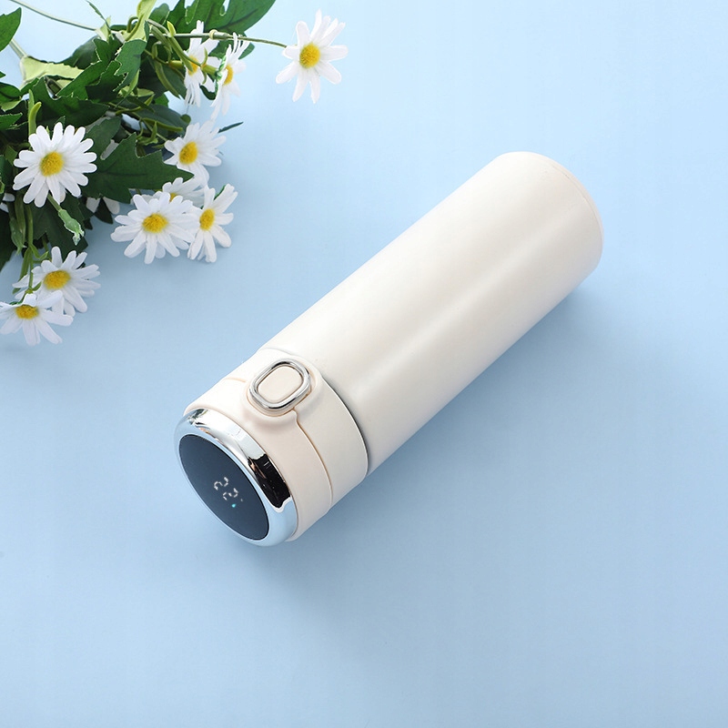 KUBEK TERMICZNY TERMOS Z TERMOMETREM TERMO KUBEK Z WYŚWIETLACZEM LED 420 ml Maksymalne utrzymanie zimna do 24 h