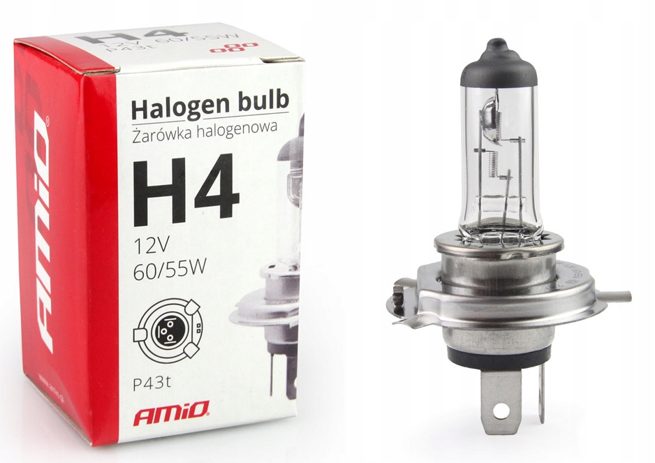 

Żarówka halogenowa H4 12V 60/55W filtr Uv (E4)