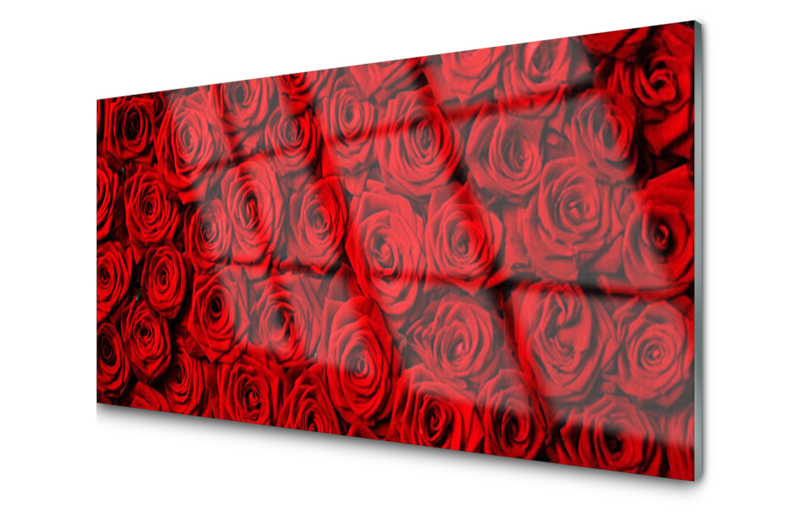

Panel szklany dekor Róże 120x60 + Klej
