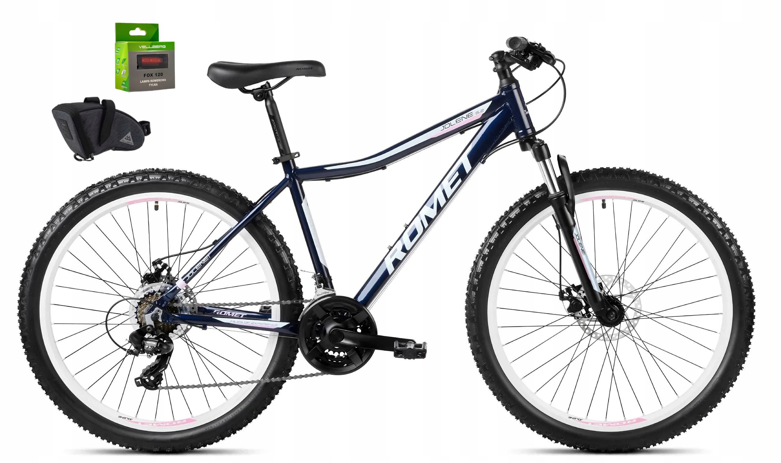 Rower Górski Mtb 26 Romet Jolene 6.2 M 17″ sakwa lampka