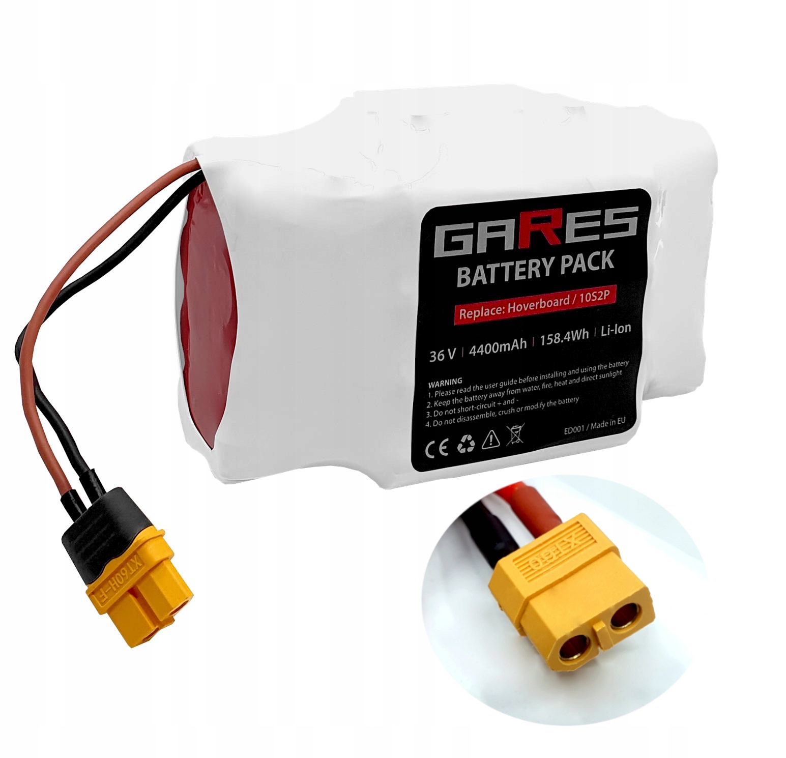 Baterie Akumulátor pro Hoverboard 10S2P 4.4Ah 36V