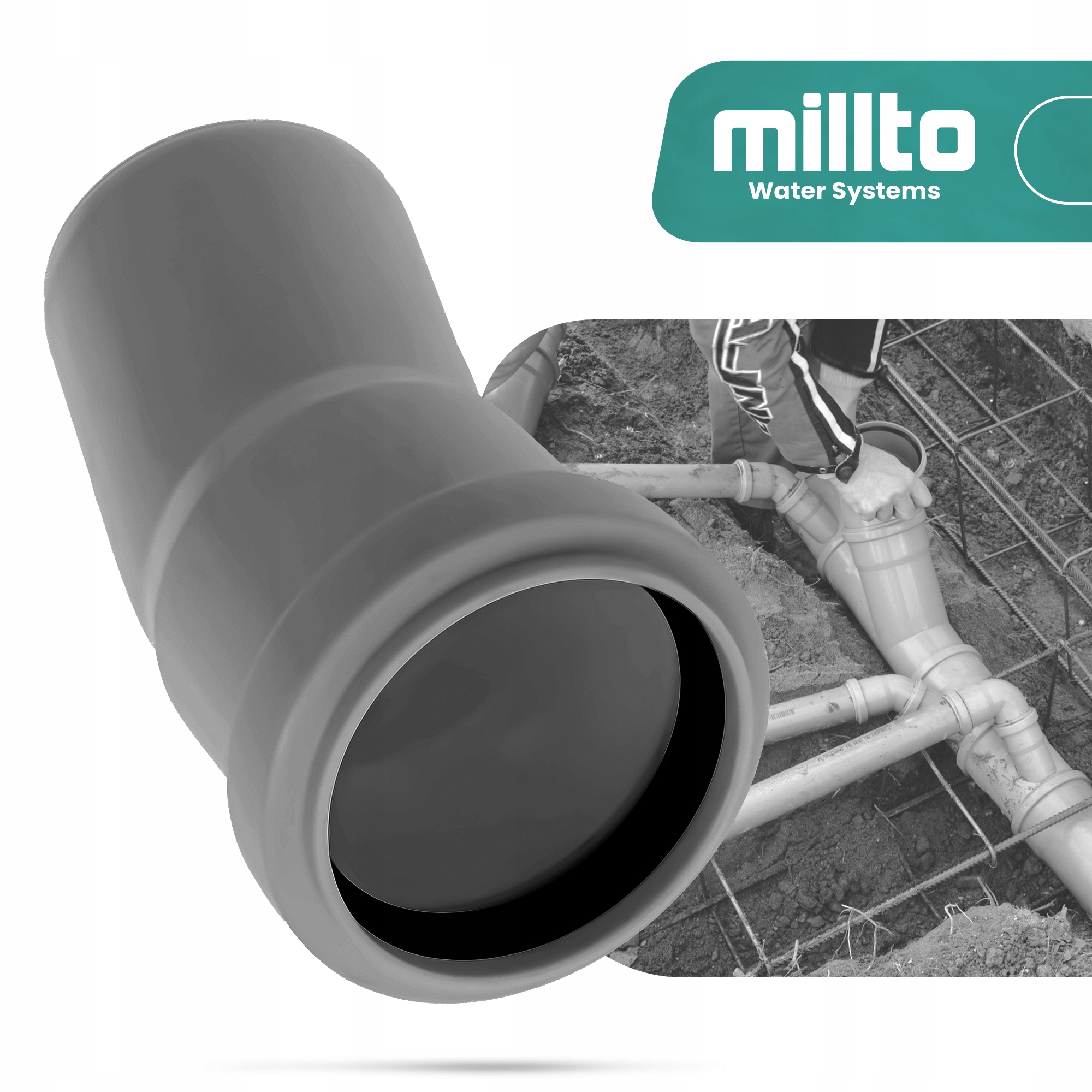 KOLANO KANALIZACYJNE 50 MM 15° PCV PP ZŁĄCZKA ŁĄCZNIK RURY WODY KSZTAŁTKA Materiał wykonania PP