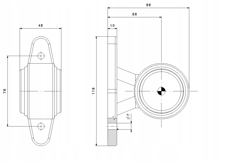 LAMPA OBRYSOWA LED ROGOWA FT-009 A FRISTOM Marka Fristom